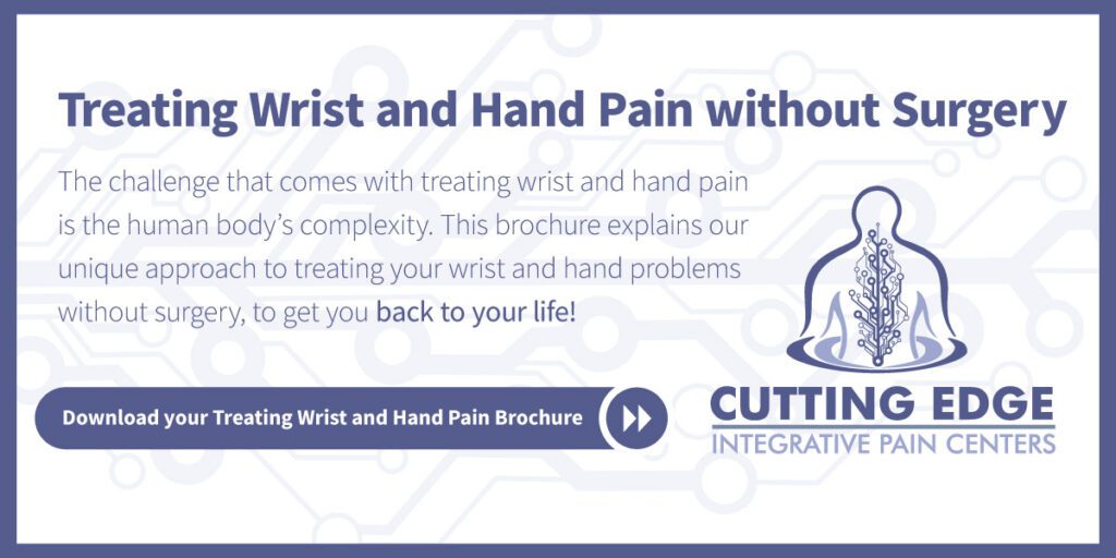 Treating wrist and hand pain without surgery, Download your brochure here